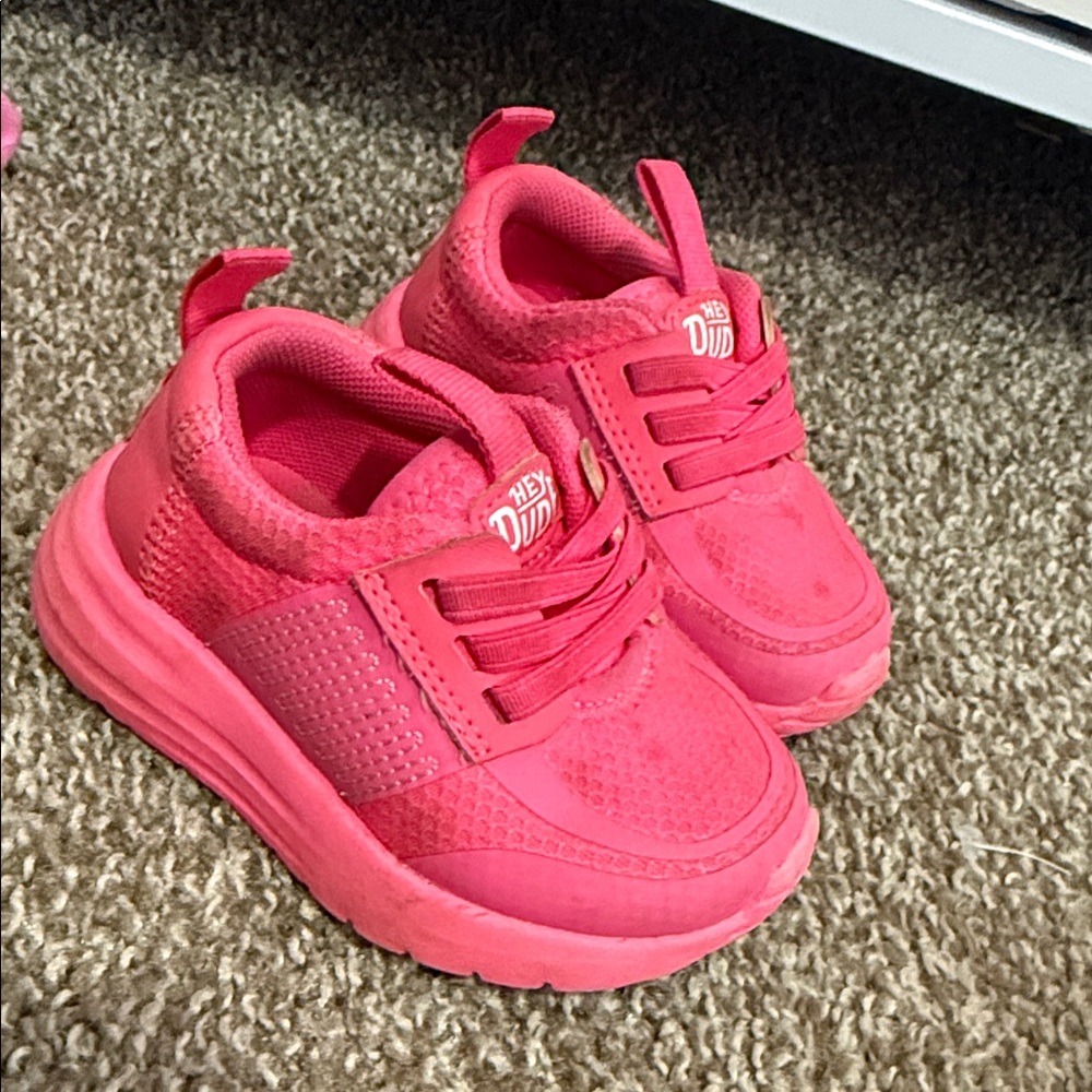 Vibrant Pink Kids Sneakers